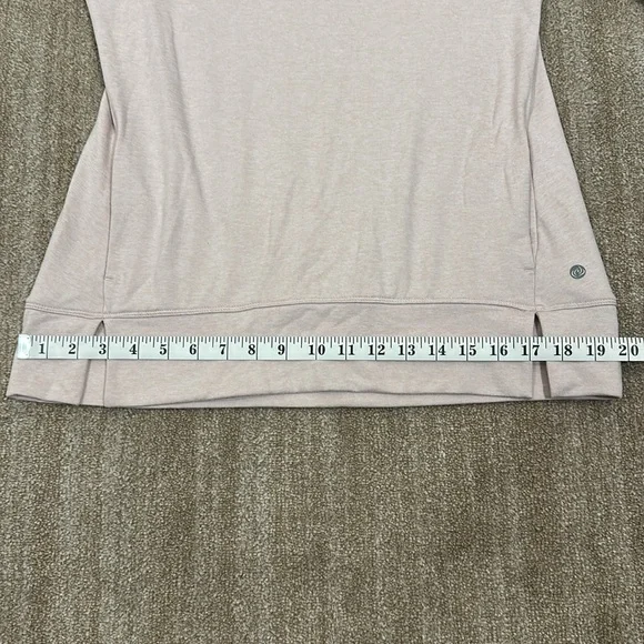 Apana Light Pink Cowl Neck Pullover Yoga Soft Sweater Thumbhole Women Medium - Picture 10 of 10